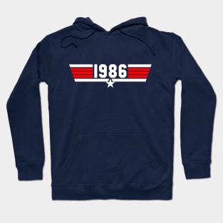 1986 Fighter Jet (Blue) Hoodie